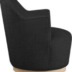 Clarita Boucle Fabric Upholstered Swivel Accent Chair