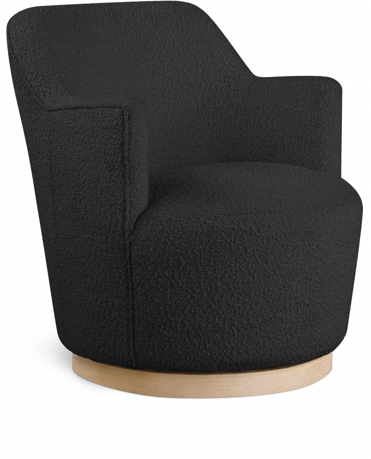Clarita Boucle Fabric Upholstered Swivel Accent Chair