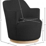 Clarita Boucle Fabric Upholstered Swivel Accent Chair