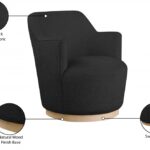 Clarita Boucle Fabric Upholstered Swivel Accent Chair