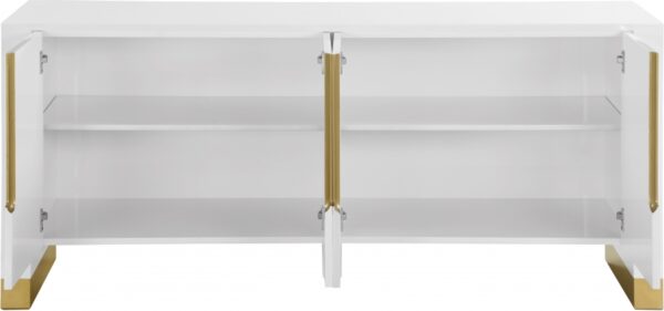 Florence Lacquer Finish And Metal Sideboard / Buffet