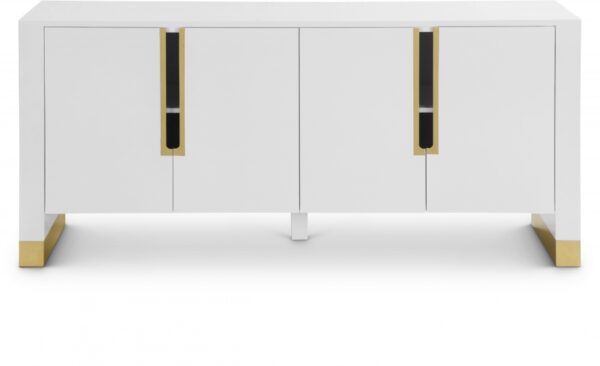 Florence Lacquer Finish And Metal Sideboard / Buffet