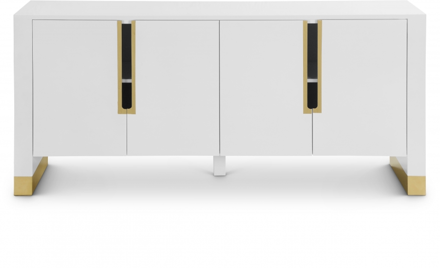 Florence Lacquer Finish And Metal Sideboard / Buffet