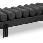 Akeela Linen Textured Fabric Upholstered Bench