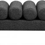 Akeela Linen Textured Fabric Upholstered Bench
