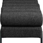 Akeela Linen Textured Fabric Upholstered Bench