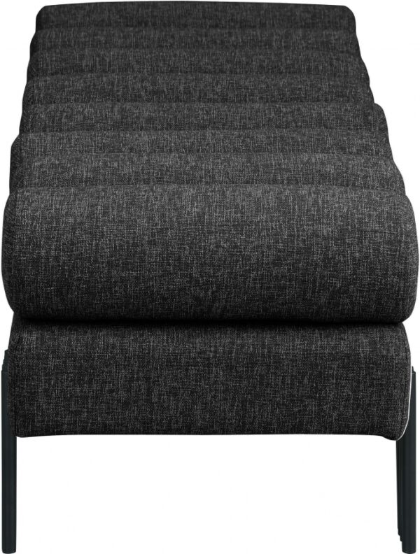 Akeela Linen Textured Fabric Upholstered Bench