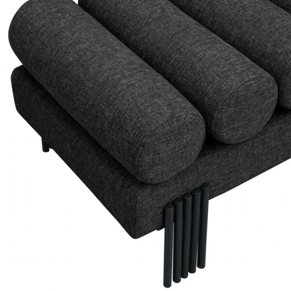 Akeela Linen Textured Fabric Upholstered Bench
