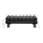 Akeela Linen Textured Fabric Upholstered Bench