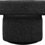 Niya Linen Textured Fabric Upholstered Swivel Accent Chair