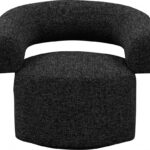 Niya Linen Textured Fabric Upholstered Swivel Accent Chair