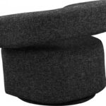 Niya Linen Textured Fabric Upholstered Swivel Accent Chair