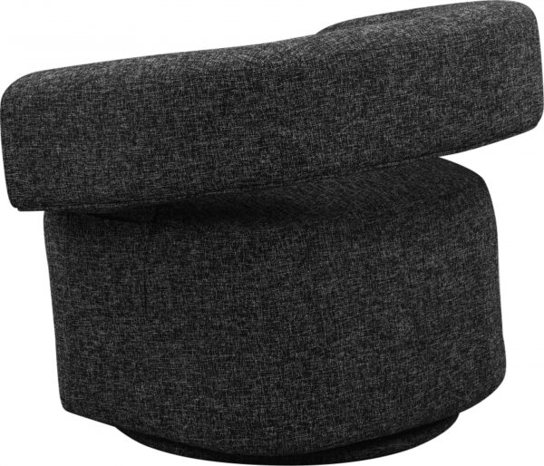 Niya Linen Textured Fabric Upholstered Swivel Accent Chair