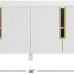 Florence Lacquer Finish And Metal Sideboard / Buffet