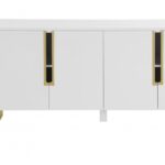 Florence Lacquer Finish And Metal Sideboard / Buffet