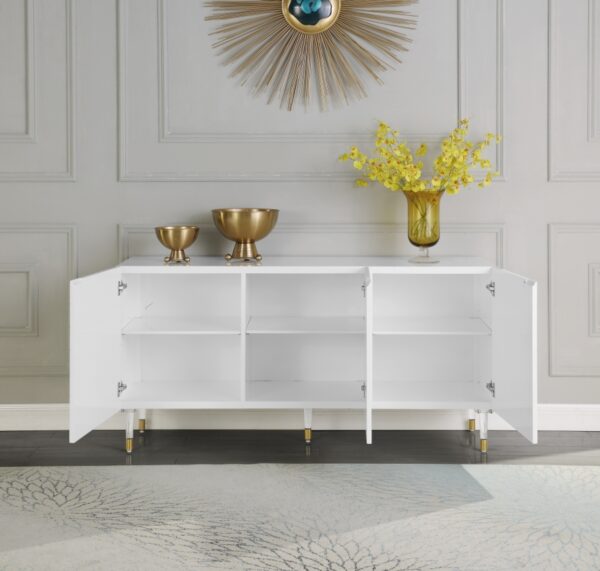 Starburst Lacquer Finish And Acrylic Sideboard / Buffet