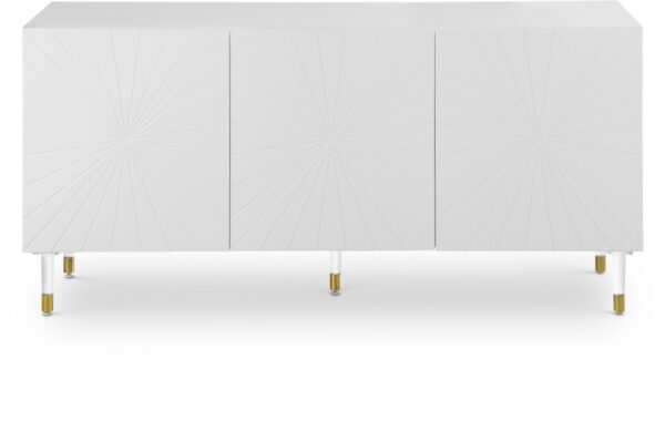 Starburst Lacquer Finish And Acrylic Sideboard / Buffet
