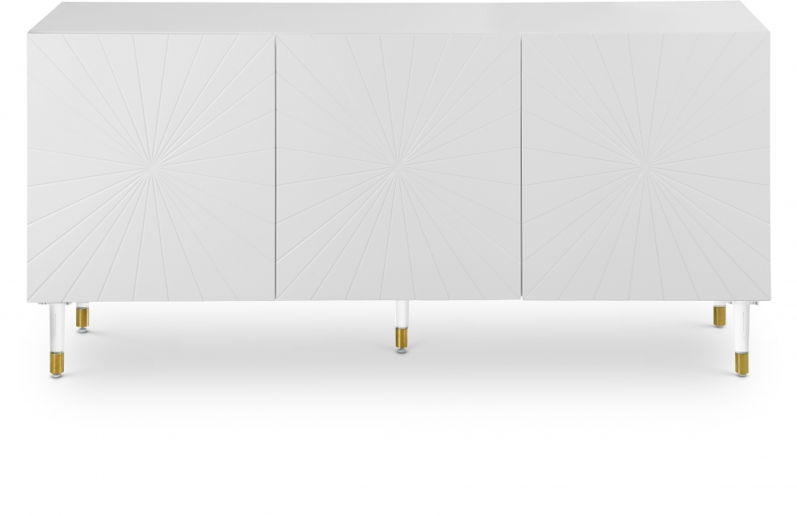 Starburst Lacquer Finish And Acrylic Sideboard / Buffet