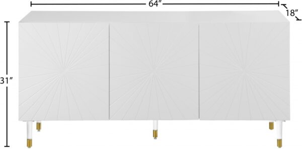 Starburst Lacquer Finish And Acrylic Sideboard / Buffet