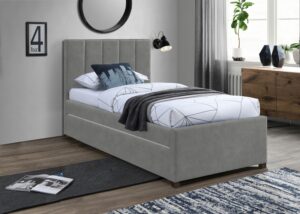 Hudson Vegan Leather Upholstered Twin Trundle Bed