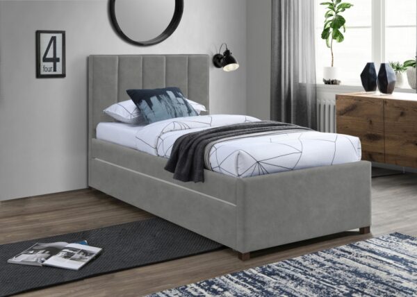 Hudson Vegan Leather Upholstered Twin Trundle Bed
