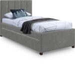 Hudson Vegan Leather Upholstered Twin Trundle Bed