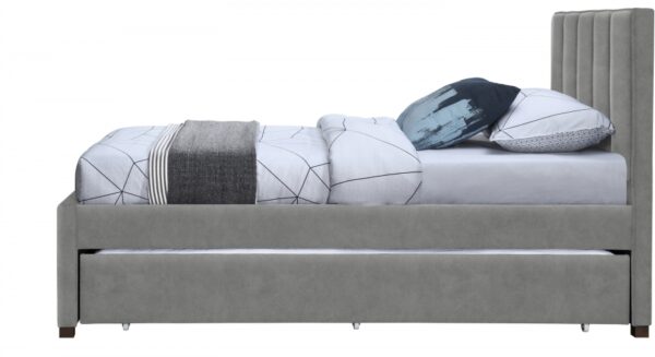 Hudson Vegan Leather Upholstered Twin Trundle Bed