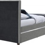 Hudson Vegan Leather Upholstered Twin Trundle Bed