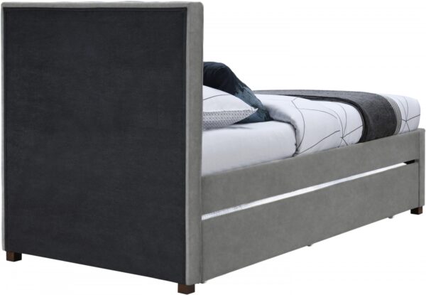 Hudson Vegan Leather Upholstered Twin Trundle Bed