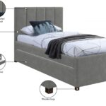 Hudson Vegan Leather Upholstered Twin Trundle Bed