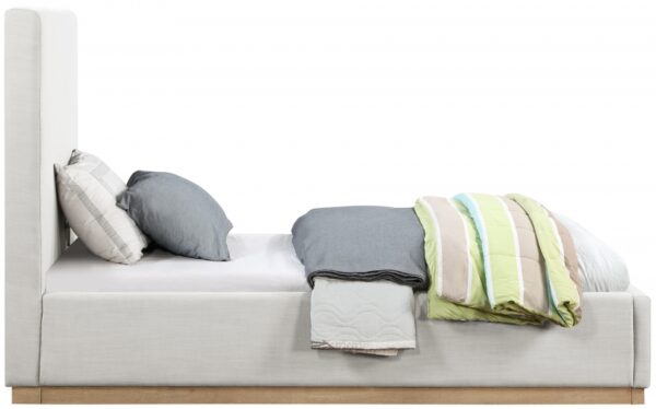 Alfie Linen Textured Fabric Upholstered Twin Bed