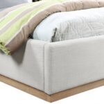 Alfie Linen Textured Fabric Upholstered Twin Bed