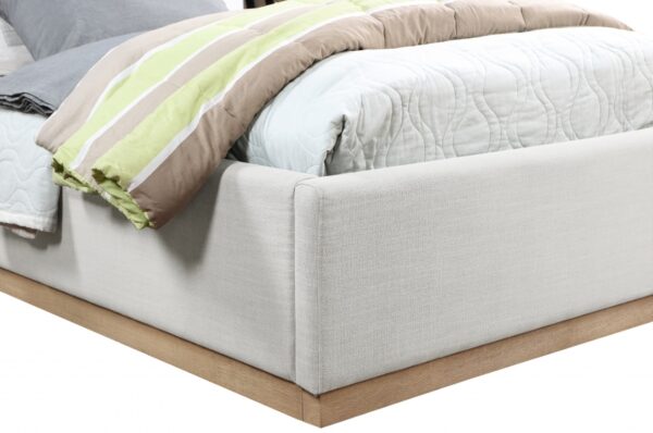 Alfie Linen Textured Fabric Upholstered Twin Bed