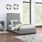 Alfie Linen Textured Fabric Upholstered Twin Bed