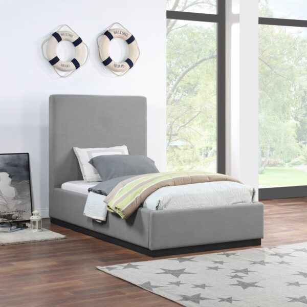 Alfie Linen Textured Fabric Upholstered Bed