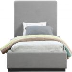 Alfie Linen Textured Fabric Upholstered Twin Bed