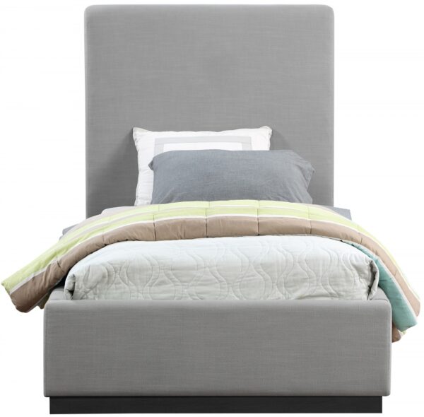 Alfie Linen Textured Fabric Upholstered Twin Bed