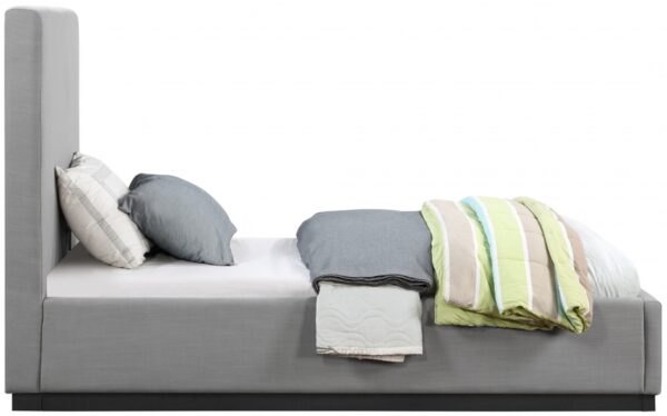 Alfie Linen Textured Fabric Upholstered Twin Bed
