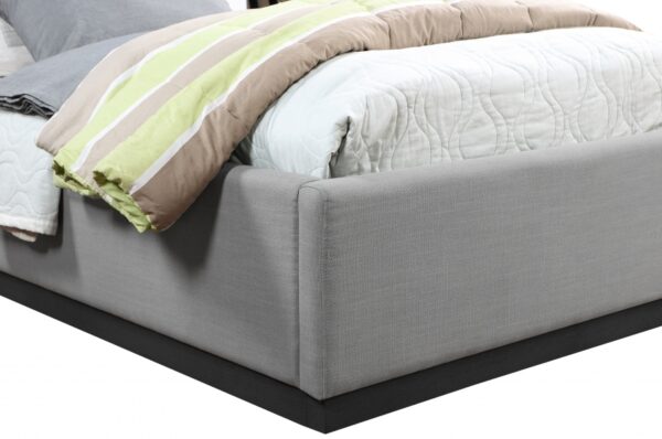 Alfie Linen Textured Fabric Upholstered Twin Bed
