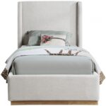 Flynn Linen Textured Fabric Upholstered Bed