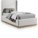 Flynn Linen Textured Fabric Upholstered Bed