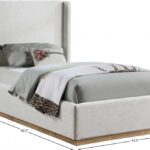 Flynn Linen Textured Fabric Upholstered Bed