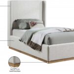 Flynn Linen Textured Fabric Upholstered Bed