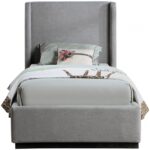 Flynn Linen Textured Fabric Upholstered Bed