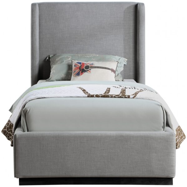 Flynn Linen Textured Fabric Upholstered Bed
