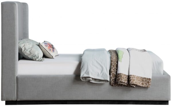 Flynn Linen Textured Fabric Upholstered Bed