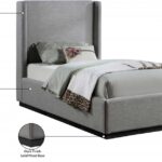 Flynn Linen Textured Fabric Upholstered Bed