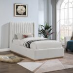 Logan Linen Textured Fabric Upholstered Twin Bed
