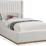 Logan Linen Textured Fabric Upholstered Twin Bed