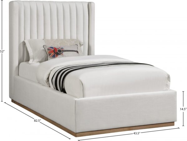 Logan Linen Textured Fabric Upholstered Bed